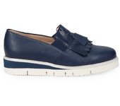Sangiorgio Zapato Cómode en Maple Azul con flecos y borlas 112177 _ BOTTOLATO-BLUE