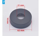 2PCS Black Stainless Steel Water Pipe Wall Covers Shower Chrome Finish Faucet Decorative Cover Kitchen Bathroom Accessories