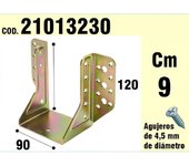 SANCO STORE - WOLFPACK LINEA PROFESIONAL Soporte Para Madera Alas Exteriores bicromatado  90 mm.