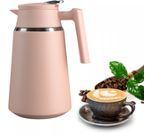 Cafetera térmica de 1.5L, cafetera de vacío de doble pared, jarra térmica, tetera, termo, jarra para té, mantiene el calor y el frío (rosa),  2025 Nuevo Caliente