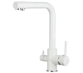 VALAZ Nilo Grifo para cocina con osmosis de 3 vías y estructura redonda color blanco