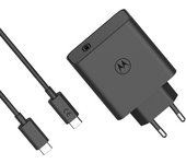 Motorola – Cargador carga rápida Turbopower 125W – Cargador rápido con tecnología GaN - Compatible con múltiples dispositivos - Incluye cable 1m USB-A a USB-C