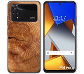 Funda Silicona para Xiaomi POCO M4 Pro 4G diseño Madera 04 Dibujos