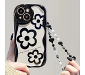Phone Case For Xiaomi Mi POCO M6 X6 X5 Pro F3 F4 M3 M4 X4 GT X3 NFC 11 Lite 5G NE 12T 12 Soft Cover With Flower Bracelet Wrist