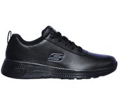 Skechers Zapatilla Deportiva Mujer Piel Negra con Suela Antideslizante y Memory Foam