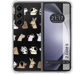 Funda Silicona Antigolpes para Samsung Galaxy Z Fold 5 5G diseño Perros Dibujos
