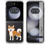 Funda Silicona Antigolpes para Samsung Galaxy Z Flip 5 5G diseño Perros 02 Dibujos