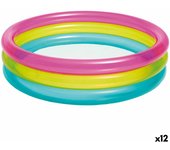 Piscina Hinchable para Niños Intex Arcoíris Aros 63 L 86 x 25 x 86 cm (12 Unidades)