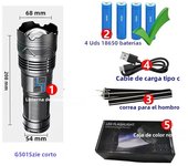 High Power Led Flashlight Super Bright Long Range Torch Rechargeable Ultra Powerful Outdoor Tactical Hand Lamp Camping Lantern