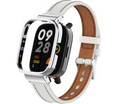 Apply to red rice watch 1 2 3 strap ultra-fiber leather strap metal protection box one Smart Sports Redmi Watch 3 strap