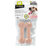2uds. JUGUETE MASTICABLE PARA PERROS GOODBITE HUESO NATURAL JAMÓN. Delicioso juguete para mascar que reduce la formación de sarro y fortalece los dientes, anti-estrés efectivo y fomenta el juego ¡Combina la diversión con los beneficios para la salud!