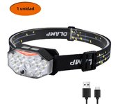 Rechargeable Headlamp Wave Sensing LED Lamp Type-C Charger Flashlight Camping Fishing Search Light Built-in Battery Head Torch
