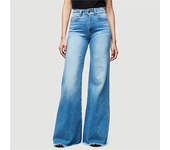 Mid Waist Flared Jeans Women Elegant Commuter Denim Pants Ladies Comfortable Casual Wide Leg Trousers Trend Streetwear Washable