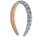 Korean Version Rhinestone Fine Edged Sponge Hair Band Baroque Crystal Pearl Women's Gorgeous Headband