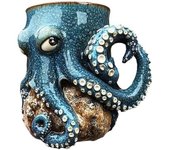 Jarra de cerveza pirata inspirada en Cthulhu, diseño 3D de pulpo/kraken, taza de cerveza vikinga pirata medieval para bar, restaurante, hogar, fiesta temática, regalo para hombres y mujeres
