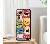 Disney Winnie Bear For Xiaomi Redmi Note 12 12S Turbo 11 11T 11S 10 10S 9 8 8T 7 Pro Plus 5G Black Phone Case Cover