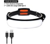 Ultra Wide Angle COB Headlamp 31PCS LED Portable Headlight with Built-in 5000Mah Battery Flashlight USB Rechargeable Head Torch