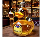 Decantador de whisky con forma de pato provocador - Botella de vidrio de 10 oz con tapón de silicona, decoración de bar vanguardista para amantes del bourbon y regalos de broma (humor para despedidas de soltero/oficina) (B)