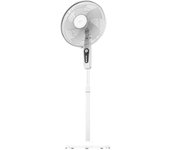 CECOTEC 08297 Ventilador de Pie Blanco 45W con Temporizador, 3 Velocidades y Oscilación Automática