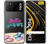 Tumundosmartphone Funda Gel Transparente para Xiaomi POCO M3 / Redmi 9T diseño Summer Dibujos