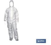 Cofan Buzo con Capucha Tipo 4, 5 y 6 Blanco Talla M - Protección Completa