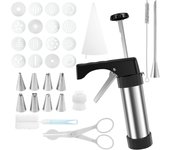 Stainless Steel Churro Maker Set Reusable Rust Proof Churros Maker Machine Multipurpose Cookie Press Maker for Cupcakes