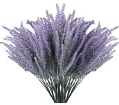 Flores artificiales de lavanda para centros de mesa, plantas falsas de 8 piezas, ramo de boda de plástico falso para decoración del hogar y la cocina