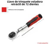 1/4" 3/8" 1/2" inch Ratchet Wrench 72 Teeth Extending Telescopic Ratchet Socket Wrench Tool Plate Ratchet Handle Wrench Tools