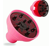 IMAXWAVE Difusor de Pelo Plegable Universal para Secador - Rosa | Mejora Rizos y Ondas Naturales, Reduce Encrespamiento y Añade Volumen | Accesorio Portátil para Cabello Rizado u Ondulado - Rosa