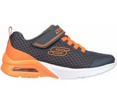 Zapatillas Skechers Microspec Max - Gorvix Gris Naranja Niño