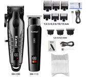 Kemei KM-2290 KM-1113 KM-2026 professional Electric hair clipper kit Men's Shaver Cordless Barber Hair Trimmer USB beard Razor