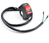 Universal Motorcycle Handlebar Flasher Switch Moto Light Switch ON OFF Button for Moto Motor ATV Bike DC12V/10A Black
