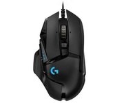 Ratón Gaming Logitech G502 Hero USB 16000dpi - Iluminación LED - Uso Diestro - Cable de 2.10m - Color Negro