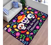 Mexican Day of The Dead Carpet for Living Room Decor Table Skull Sacrifice Rugs Bedroom Bedside Floor Mat Halloween Decoration