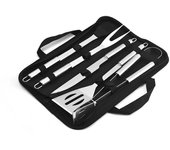 Juego de herramientas de barbacoa de acero inoxidable de 4 piezas (con paquete portátil)