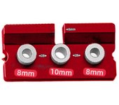 3 In 1 Dowel Jig Aluminum Alloy Pocket Hole Jig 8/10/15mm Drill Guide Locator for Wood Board Splicing Woodworking Tool