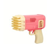 Pistola de burbujas portátil de 32 agujeros juguete infantil Gatling máquina de burbujas eléctricas poroso