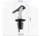 KONCO Stainless Steel Leak-Proof Soy Sauce Vinegar Oil  Cruet Storage Dispenser Seasoning storage Glass Bottle Kitchen Gadets