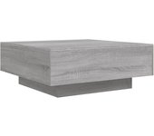 vidaXL Mesa de centro madera de ingeniería 80x80x31 cm Blanco, Negro, Roble Sonoma Mesita de Salón o Comedor o Auxiliar Mesa de Café Meuble Salón