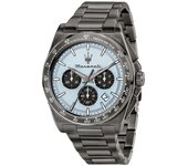 Maserati Reloj Hombre Velocita 43mm Chro Blue Dial Gun Br Acero 10 Atm