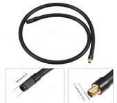 Threaded Tire Inflator Extension Hose Chuck Adapter Air Pump Tube Tire Valve Connection Pipe for Car Truck Bike Copper Rubber