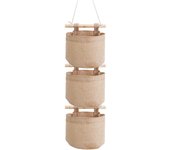 Bolsa de almacenamiento para colgar en la pared o en la puerta del hogar, organizador apilable para guardarropa, contenedor para artículos diversos, bolsillos para revistas, suministros para el dormitorio (color: beige 3)