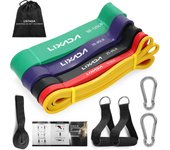 Lixada 5 Packs Pull Up Assist Bands Set Resistance Loop Bands Powerlifting Workout Exercise Stretch Bands and Carry Bag
