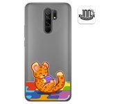 Tumundosmartphone Funda Gel Transparente para Xiaomi Redmi 9 diseño Leopardo Dibujos