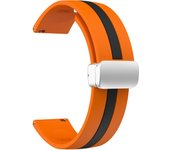 Magnetic D Buckle Band for Huawei GT4 3 GT2 pro 20mm 22mm Silicone strap for Samsung Galaxy Watch 6 5 4 for Garmin Vivoactive 4s