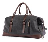 De Cuero para Hombre DE LA Lona Bolso de Viaje Duffle Noche Fin de Semana Satchel Totes Bolsa Bolsos,para Viaje, Deportes, Gimnasio
