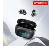 Choice HYUNDAI HY-C02 LED Power Display Earphones Wireless Bluetooth Headphones Mic Noise Cancellation Stereo Sound Earphones