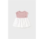 Moda infantil niña MAYORAL 1.849 040 VESTIDO COMBINADO SAKURA 35481 25V