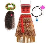 Summer Vaiana Fantasy Children New Movies Girls Carnival Dress Clothing Set Kids Princess Party Dress Christmas Moana 2 Costume