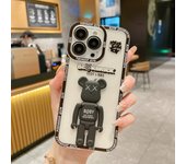 Angel Eye Violent Bear Stand Phone Case Suitable for iphoe 15Pro12 1311 14proamx xsmax xs xr Full Package Protection Case
